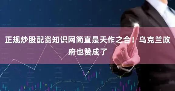 正规炒股配资知识网简直是天作之合！乌克兰政府也赞成了